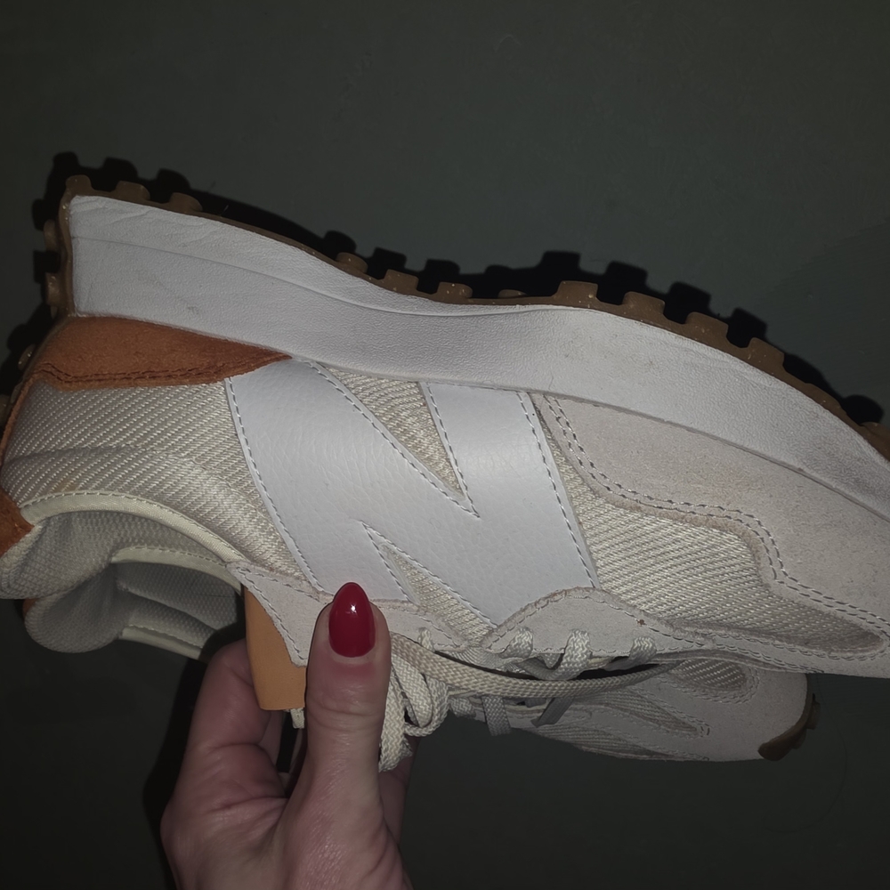 New Balance Women's 837 Cream and White  Sneakers